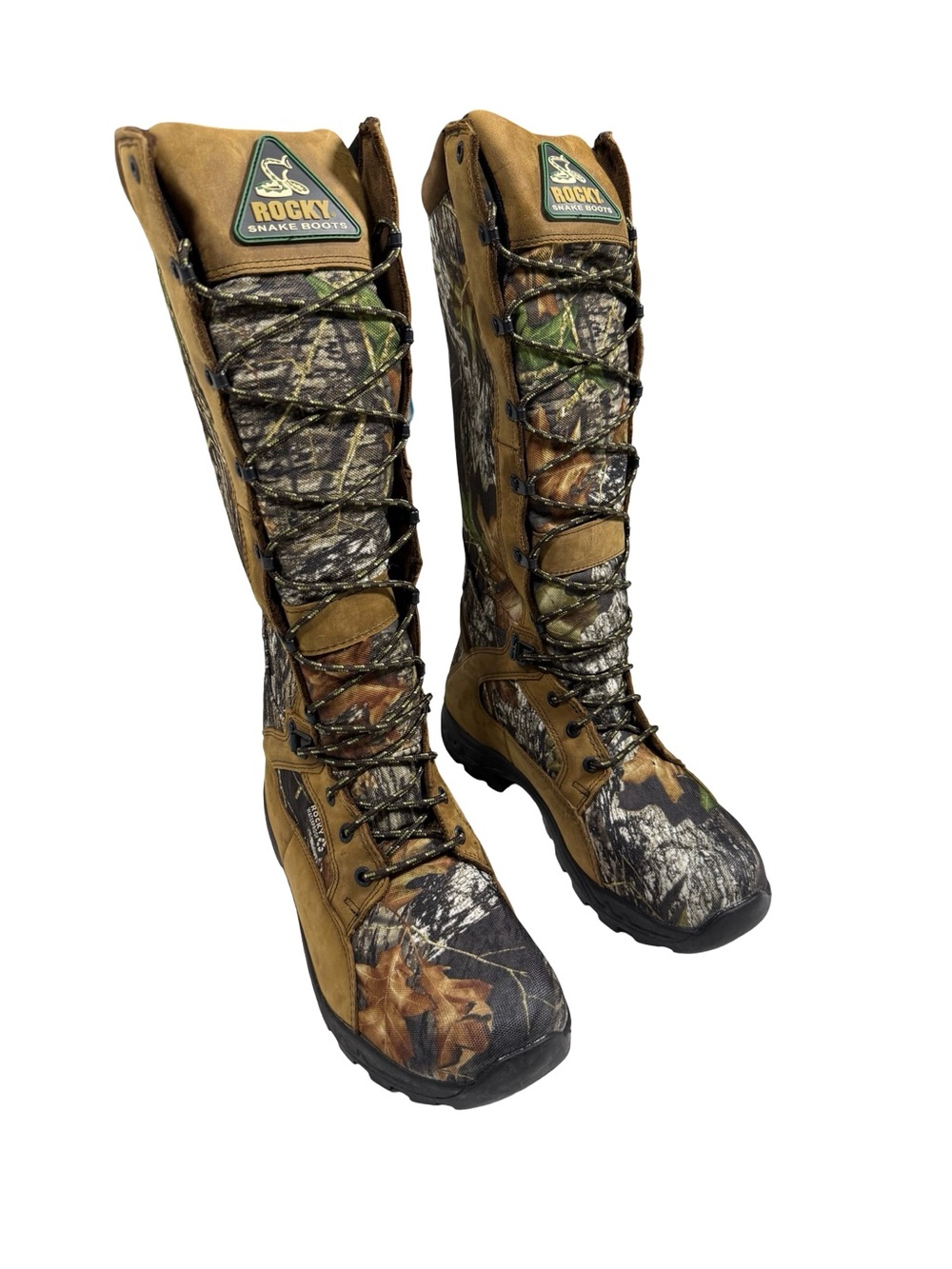 Rocky 16” Pro Lite Snake Boots Mossy Camo Hunting Waterproof Tactical Mens 9 USA